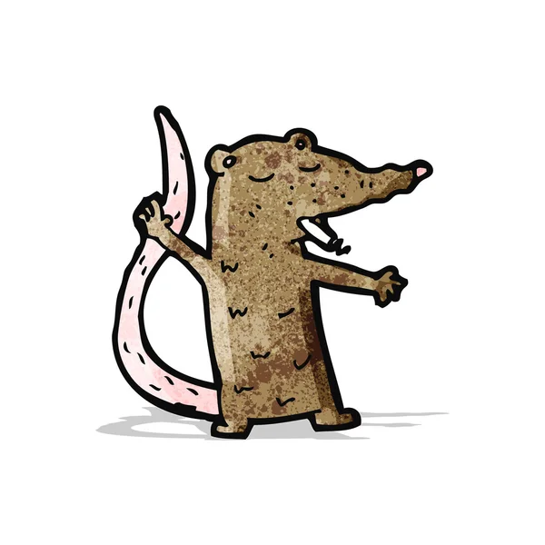 Dessin animé rat cigarette fumeur — Image vectorielle