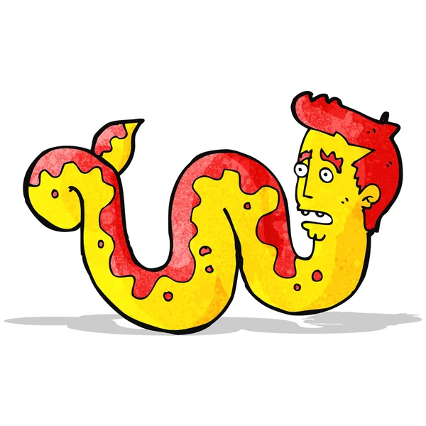 Kreskówka mężczyzna węża — Wektor stockowy