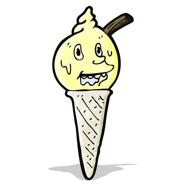 Cono de helado de dibujos animados — Archivo Imágenes Vectoriales