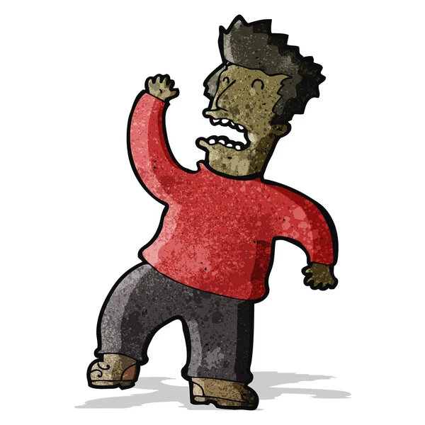 Cartoon man in staat van paniek — Stockvector