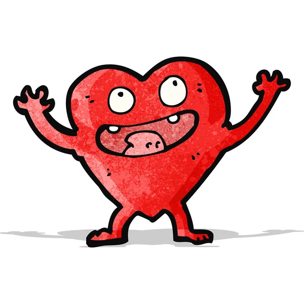 Amor corazón personaje de dibujos animados — Vector de stock