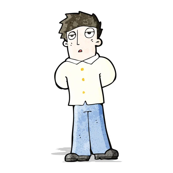 Dibujos animados aburrido hombre — Vector de stock