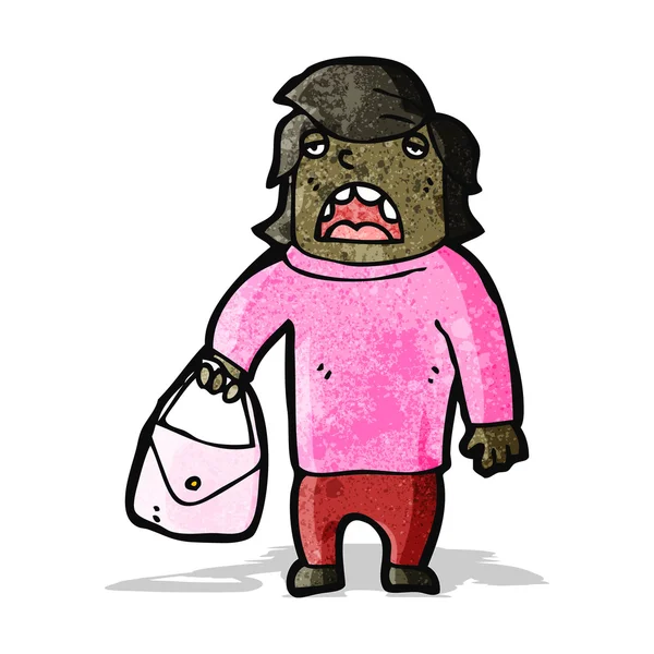 Karikatur Person mit Tasche — Stockvektor