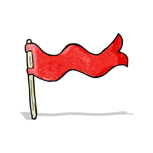 Bandera ondeante de dibujos animados — Vector de stock