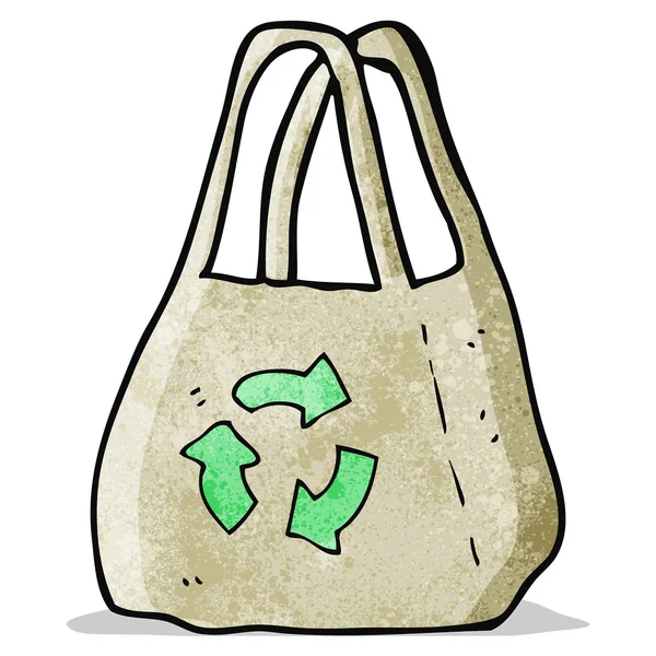 Reusable bag cartoon — Stock Vector