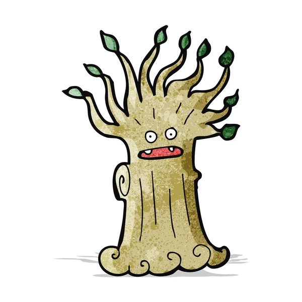 Cartoon spooky tree — Stock Vector