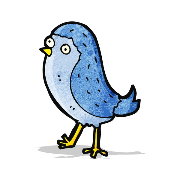 Pássaro azul dos desenhos animados — Vetor de Stock