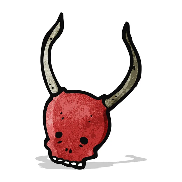 Spooky schedel cartoon — Stockvector