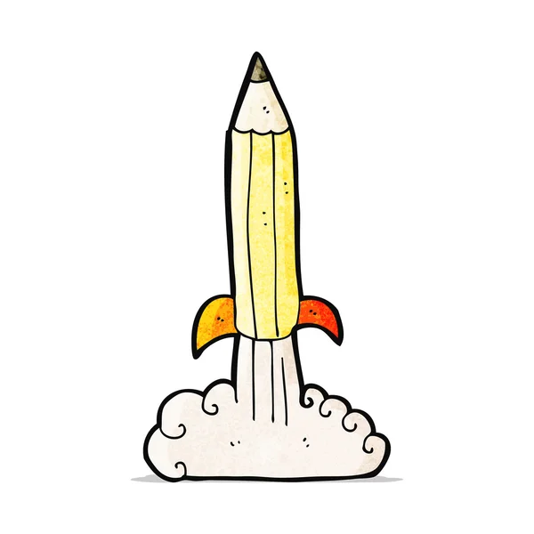 卡通火箭铅笔 — 图库矢量图片