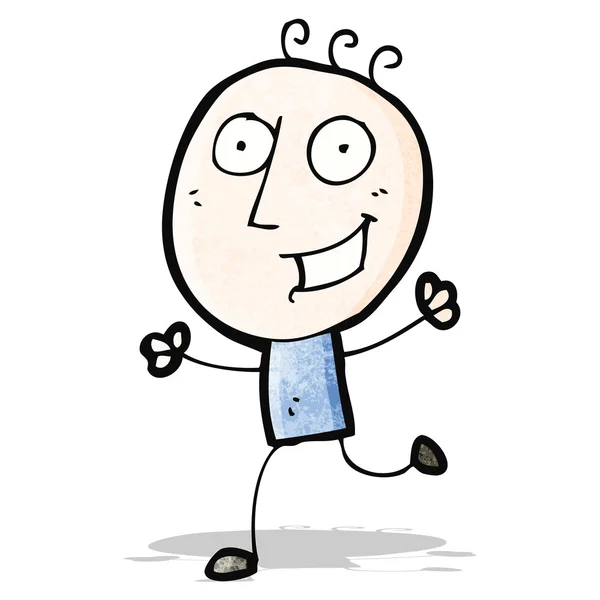 Cartoon happy doodle man — Stock Vector