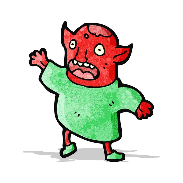 Kleiner Dämon-Cartoon — Stockvektor