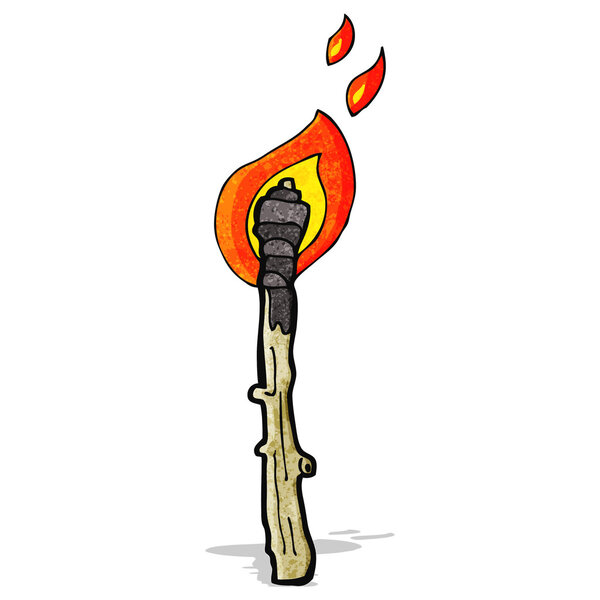 flaming torch cartoon