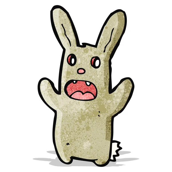 Spooky zombie bunny cartoon — Stockvector