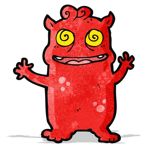 Cartoon cray kleine monster — Stockvector