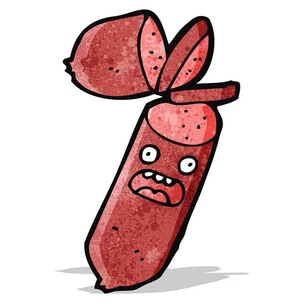 Dessin animé saucisse hachée — Image vectorielle