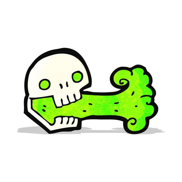 Cartoon spooky skull — Stock Vector