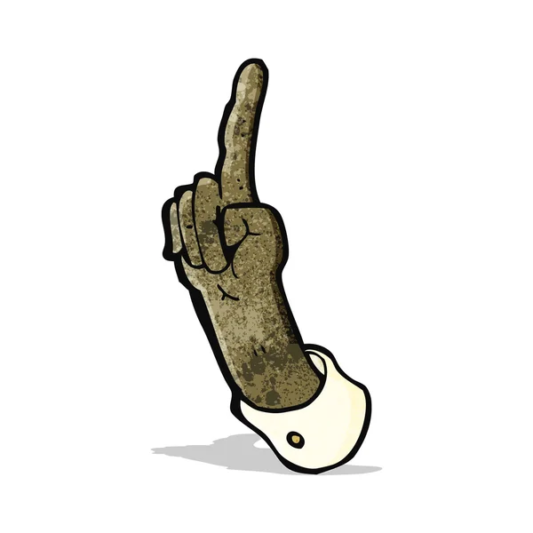 Pointing hand cartoon symbol — Stock Vector