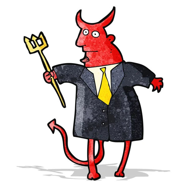 Cartoon devil in suit — Stock Vector