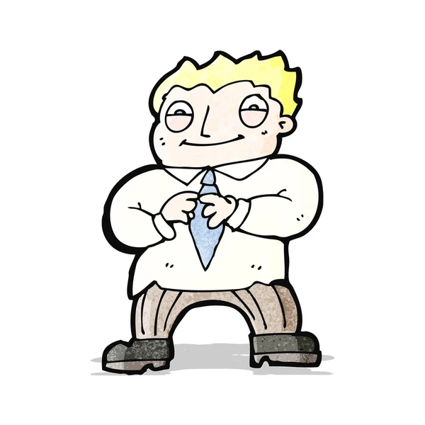 Cartoon opgewonden office man — Stockvector