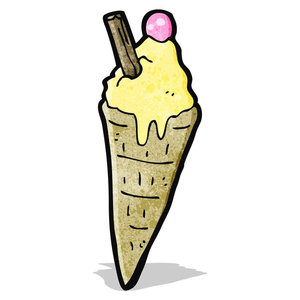 Cono de helado de dibujos animados — Archivo Imágenes Vectoriales