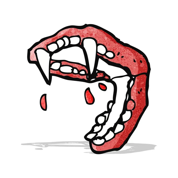 漫画の吸血鬼の牙 — ストックベクタ
