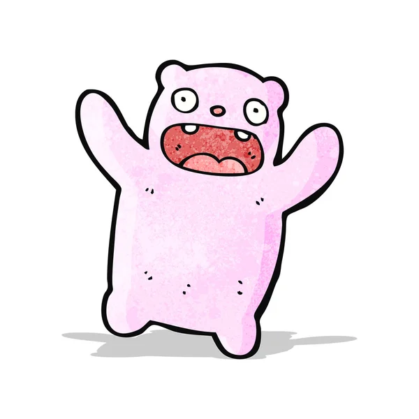 Dibujos animados oso rosa — Vector de stock