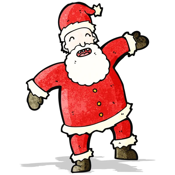 Baile santa claus dibujos animados — Vector de stock