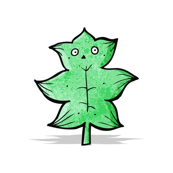 Hoja de dibujos animados — Vector de stock