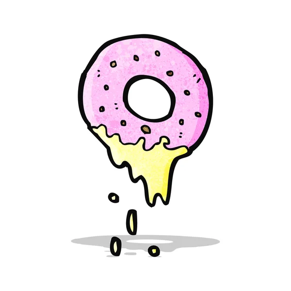 Donut rosa dos desenhos animados — Vetor de Stock