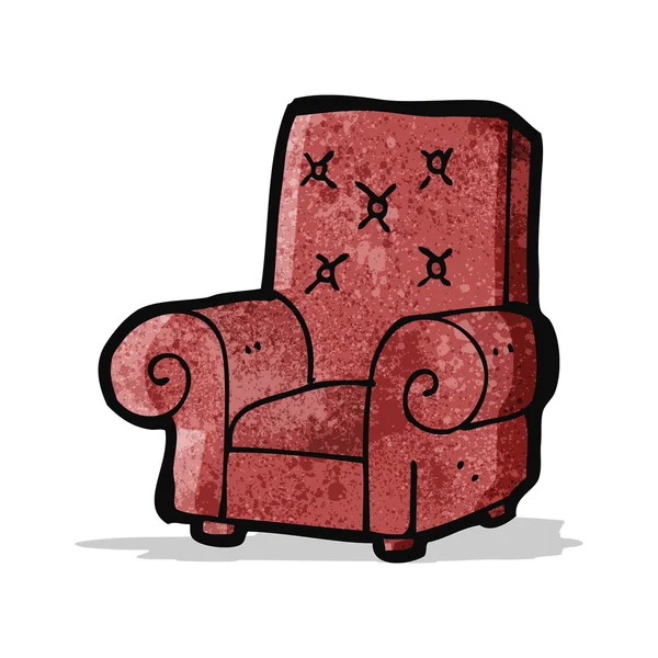 Cartoon old leather chair — Stock Vector