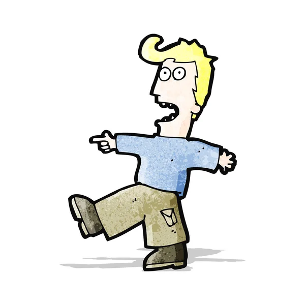 Cartoon geschokt man — Stockvector