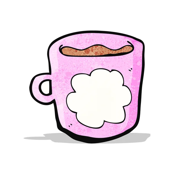 Taza de café de dibujos animados — Vector de stock