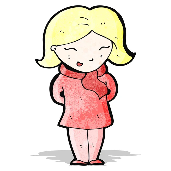 Kreslený blonďatá žena — Stockový vektor