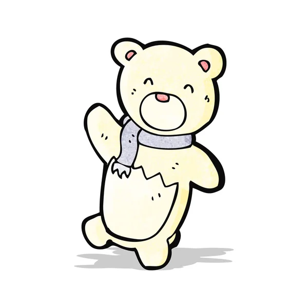 Dessin animé petit ours polaire — Image vectorielle