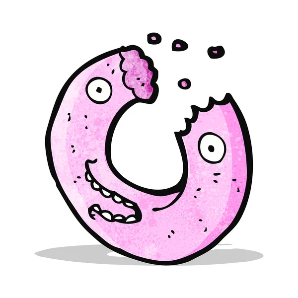 Donut rosa de dibujos animados — Archivo Imágenes Vectoriales