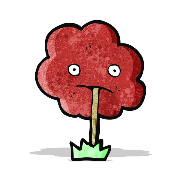 Dibujos animados árbol rojo — Vector de stock