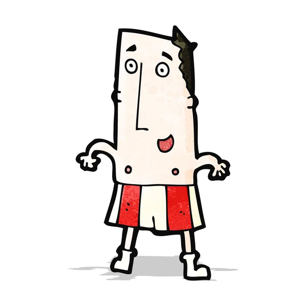 Cartoon man in boxershorts — Stockvector