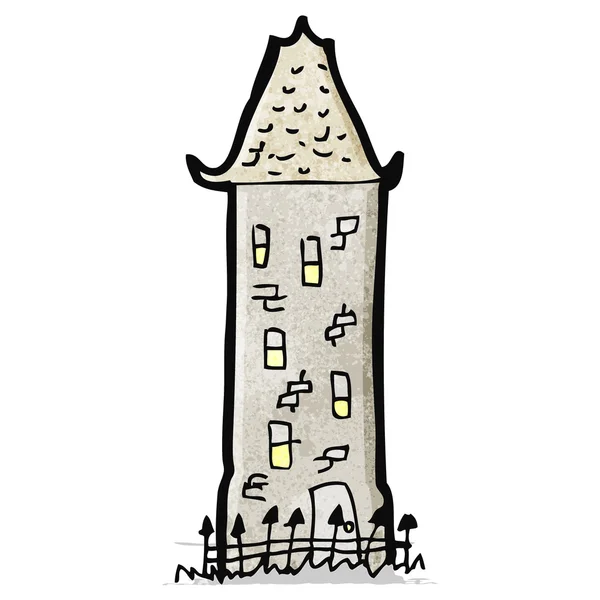 Cartoon tall old house — Stock Vector