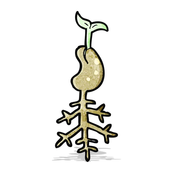 Plantules de dessin animé en croissance — Image vectorielle