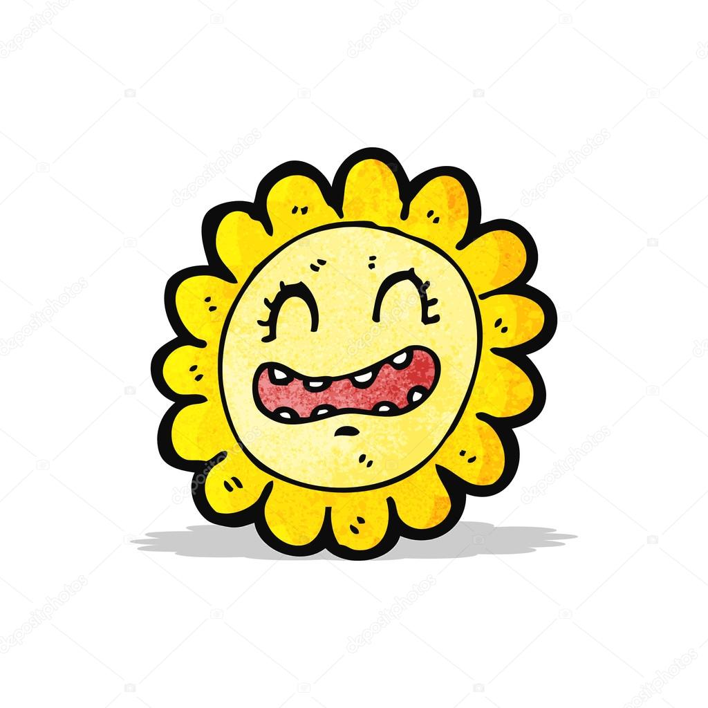 Girasole di cartone animato — Vettoriale Stock