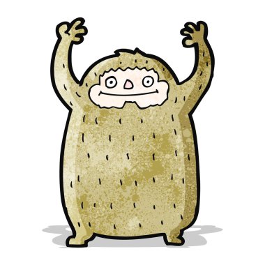 Çizgi film dostu canavar.