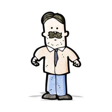 karikatür bıyıklı adam