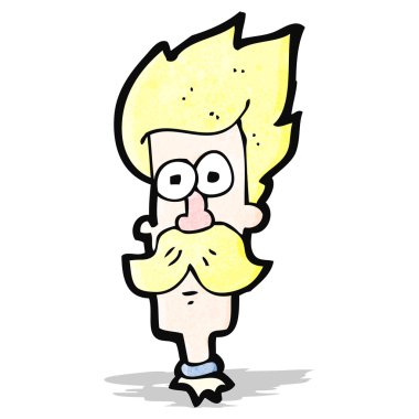 çizgi film sarışın bıyıklı adam