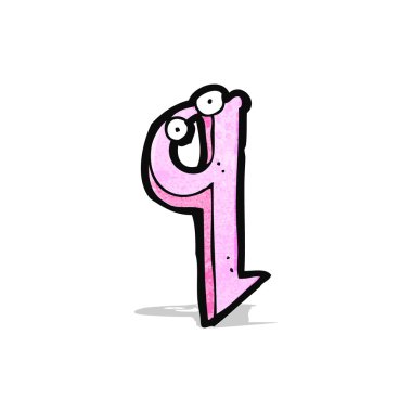 çizgi film gözleri olan harf q