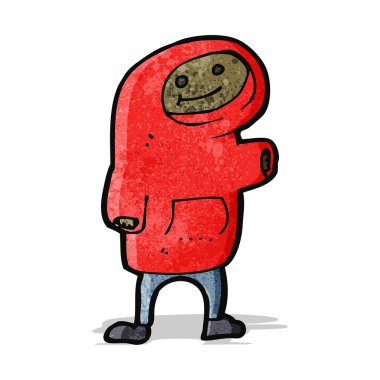 çizgi film çocuk Kapşonlu üst