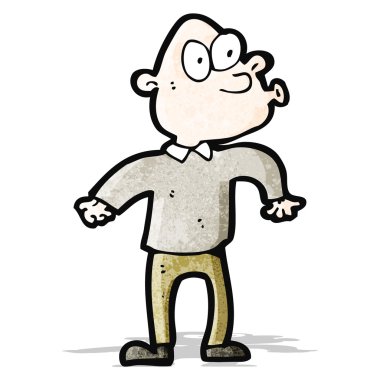 karikatür meraklı adam