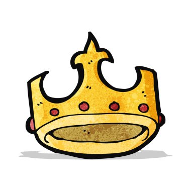 Çizgi film taç illüstrasyon