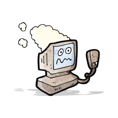 çizgi film ısınmış bilgisayar