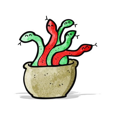 karikatür sepet yılan