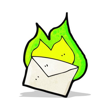 çizgi film yanan mektup